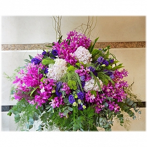 OP49  Opening Flower Basket with Stand OP49  Opening Flower Basket with Stand